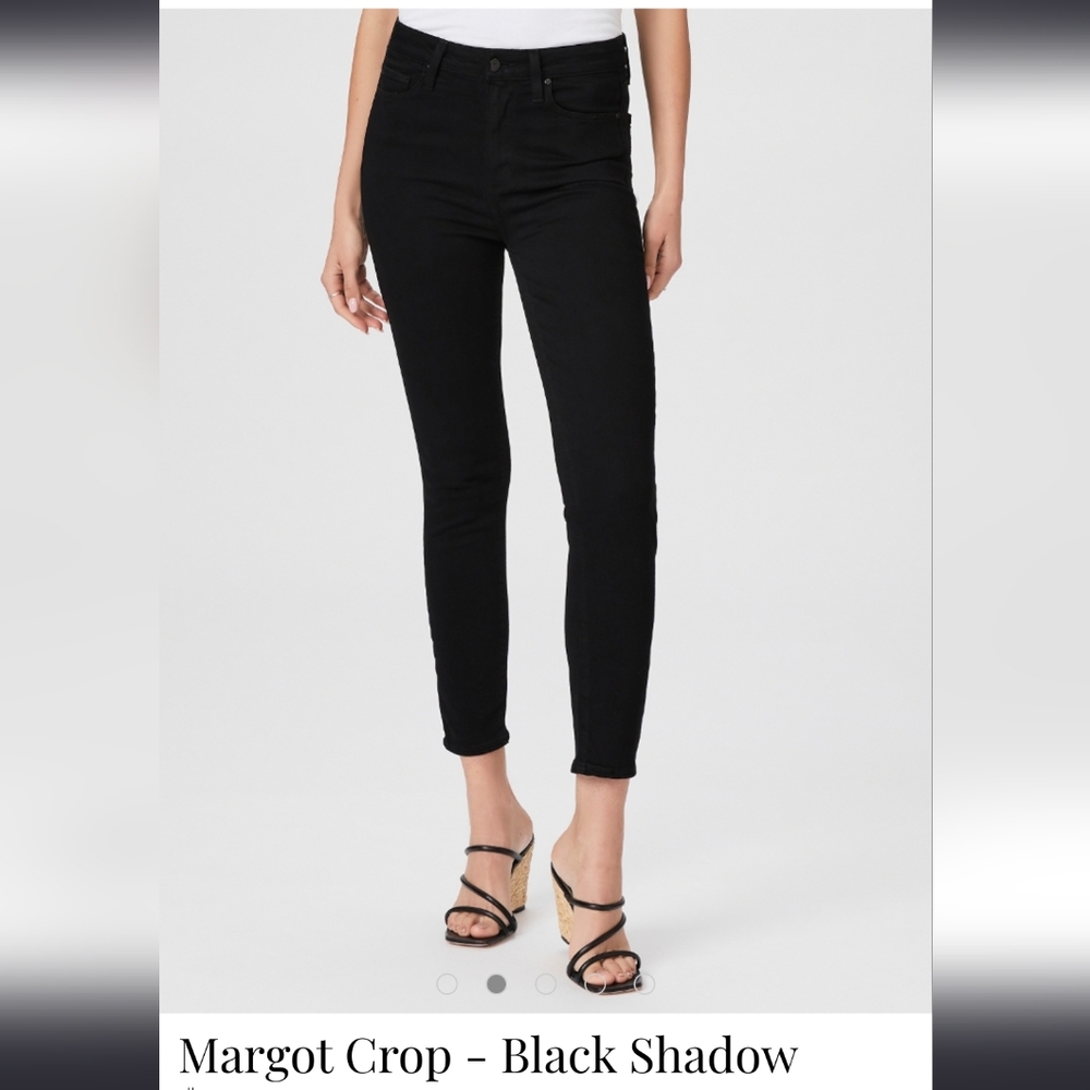 Size 25 Paige Margot Crop Black Jeans